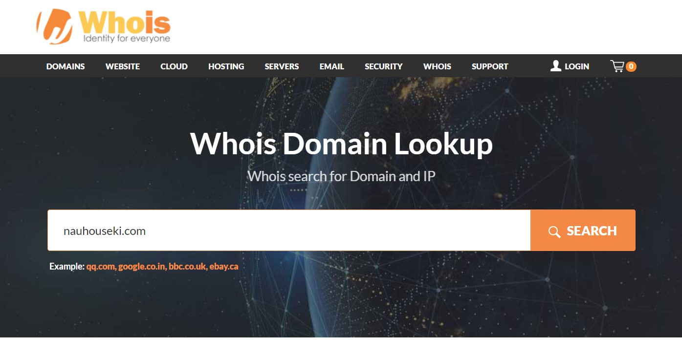 Nhập domain muốn kiểm tra