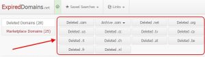 Tìm kiếm domain hết hạn theo danh sách