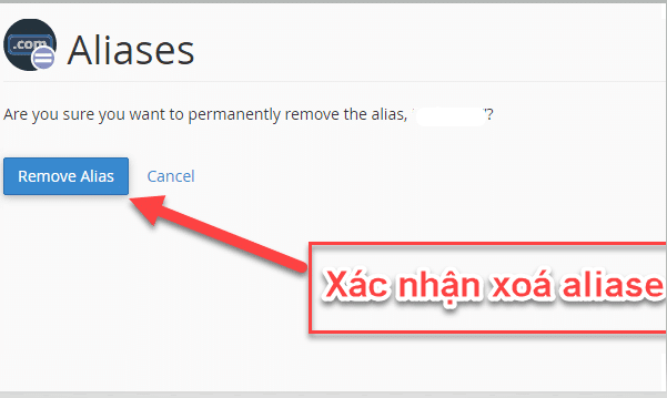 Các tên miền đã được thêm có thể xóa bỏ