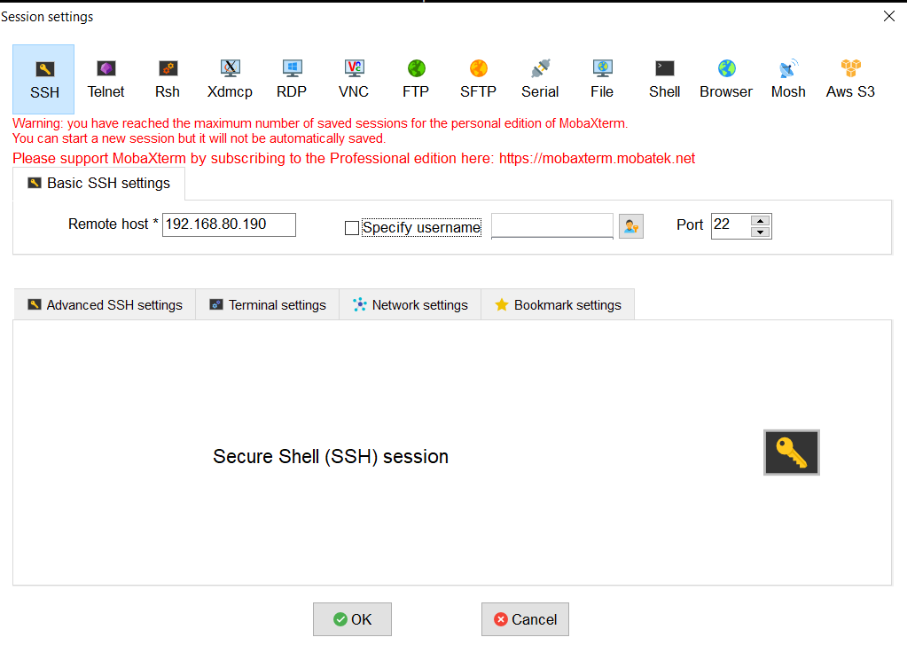 Sử dụng phần mềm SSH truy cập vào Centos để kiểm tra