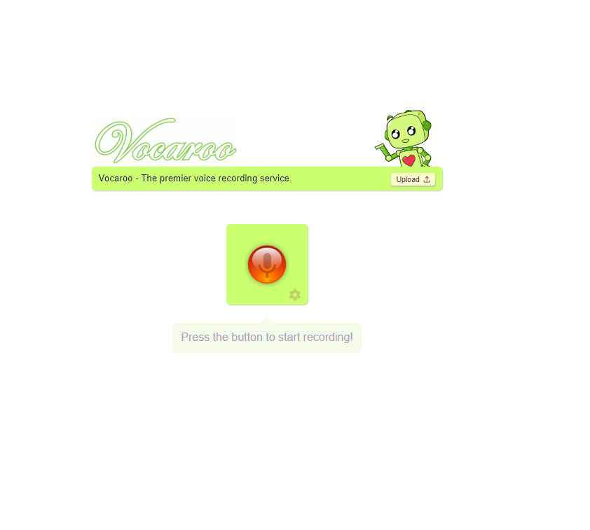 Giao diện Vocaroo