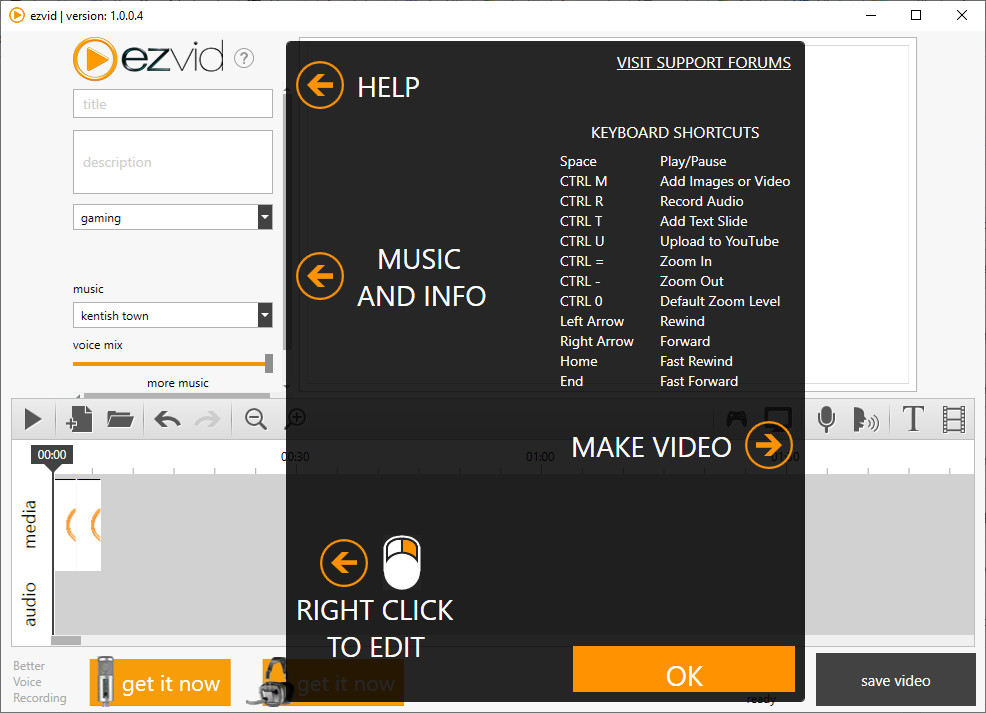 Phần mềm quay màn hình Ezvid Video Maker