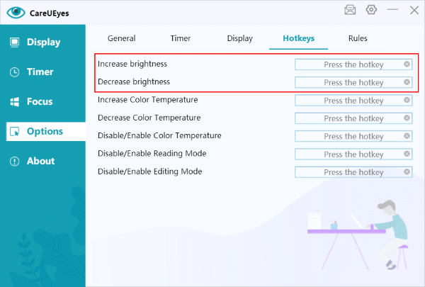 Phần mềm chỉnh độ sáng màn hình pc - CareUEyes Screen Dimmer