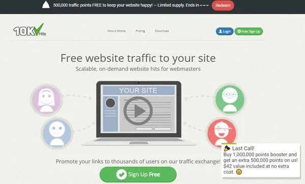 Phần mềm tăng Traffic cho website - 10KHITS