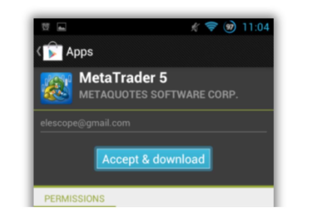 Cài đặt MetaTrader 5 trên điện thoại Androi (2)