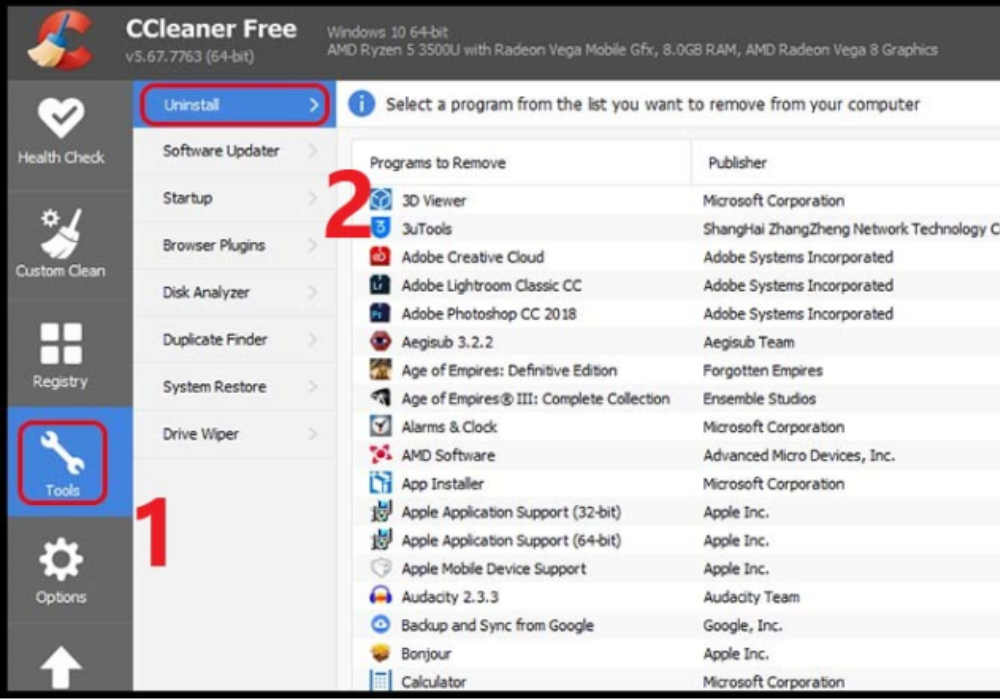 Hướng dẫn sử dụng phần mềm CCleaner