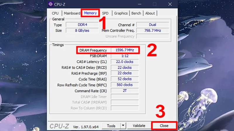 Kiểm tra Bus RAM bằng CPU-Z