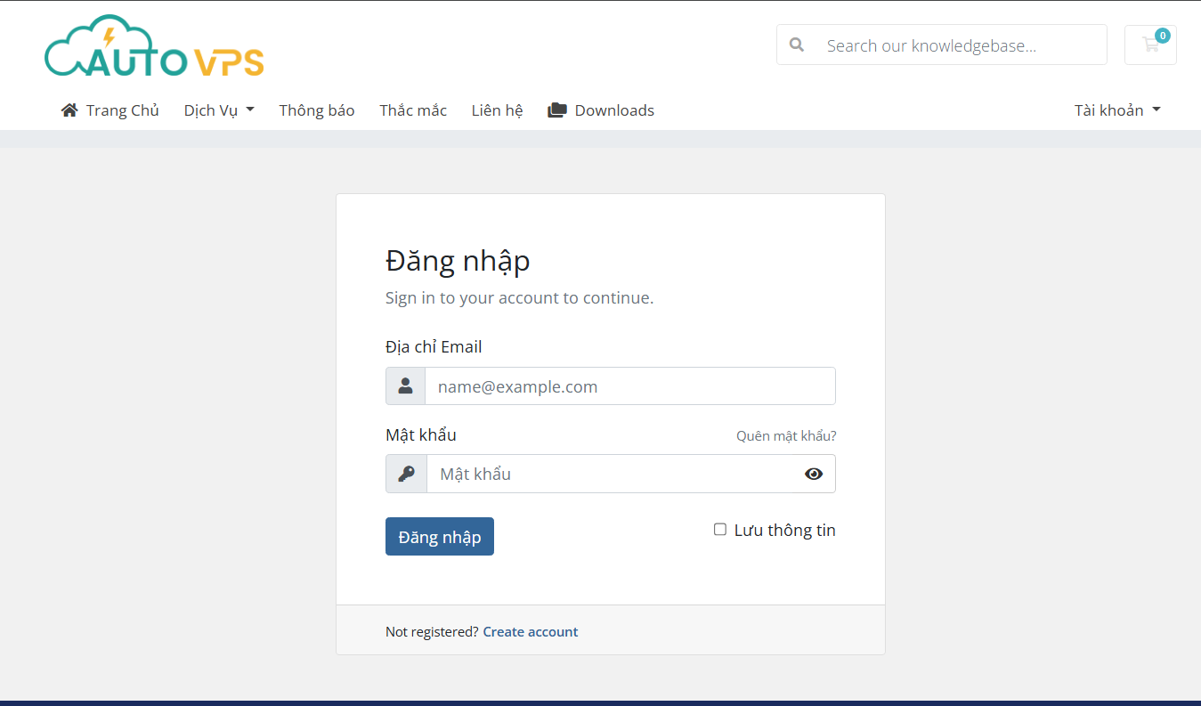 Đăng nhập portal thuevpsgiare.vn