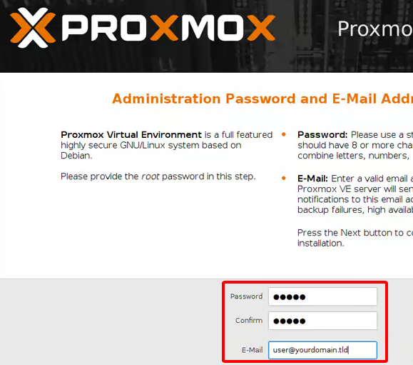 Đặt mật khẩu cho tài khoản root của Proxmox