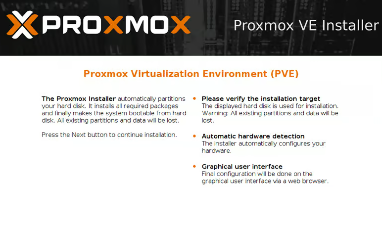 Tiến hành cài đặt Proxmox VE