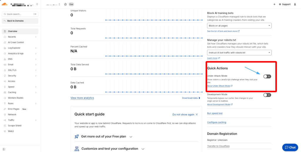 Cách Chống DDoS Bằng Cloudflare Với Under Attack Mode