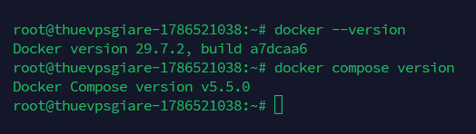 Cài đặt Docker thành công