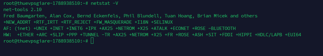 Cài đặt net-tools trên Ubuntu