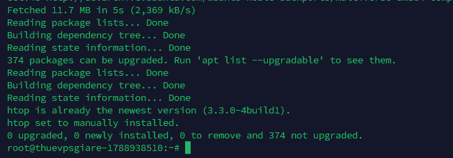 Cài lệnh htop trên hệ điều hành Ubuntu
