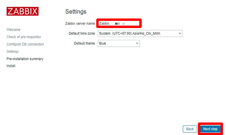 Cấu hình Zabbix server