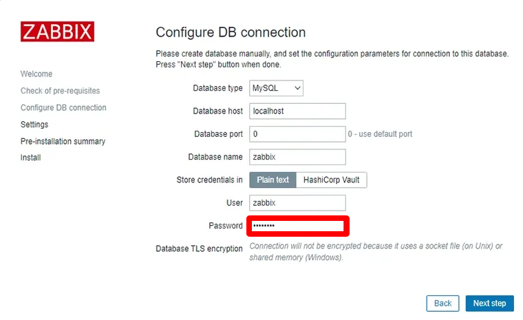 Cấu hình kết nối database