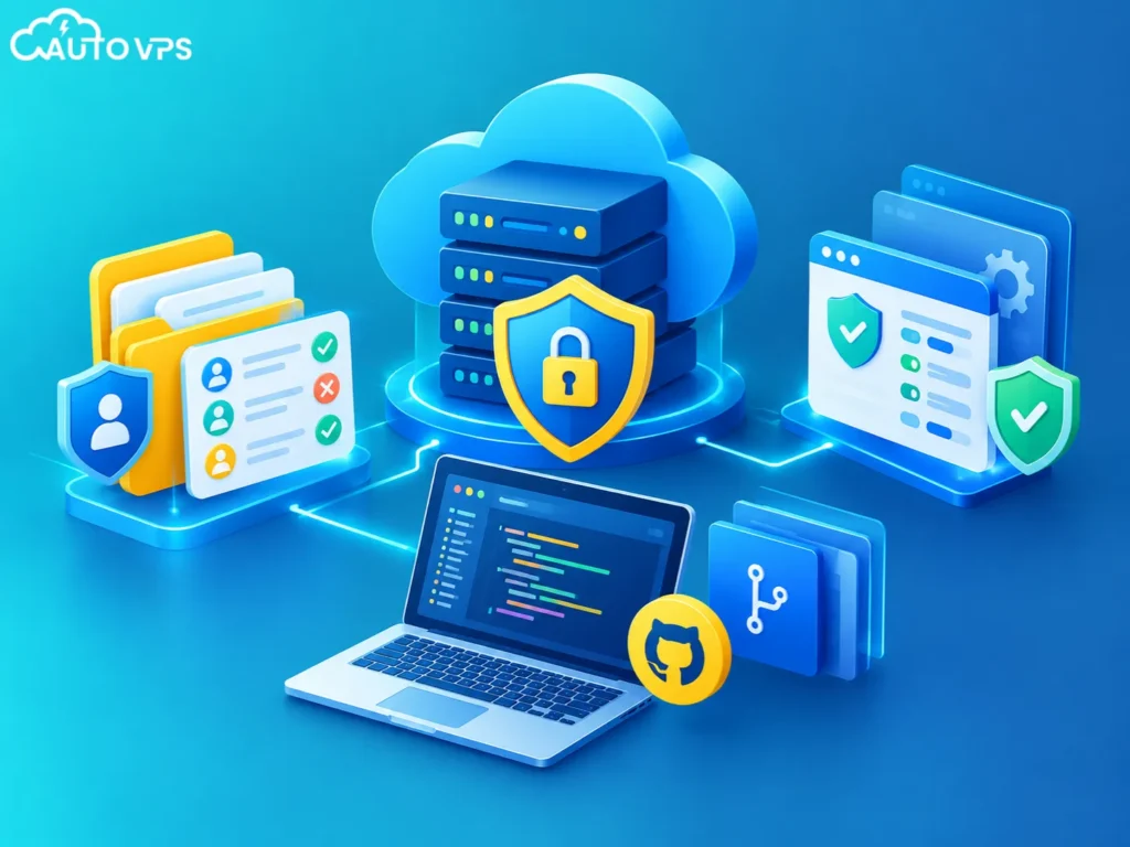 Kiểm soát phân quyền tệp tin, bảo vệ ứng dụng và quản lý mã nguồn Cloud Server