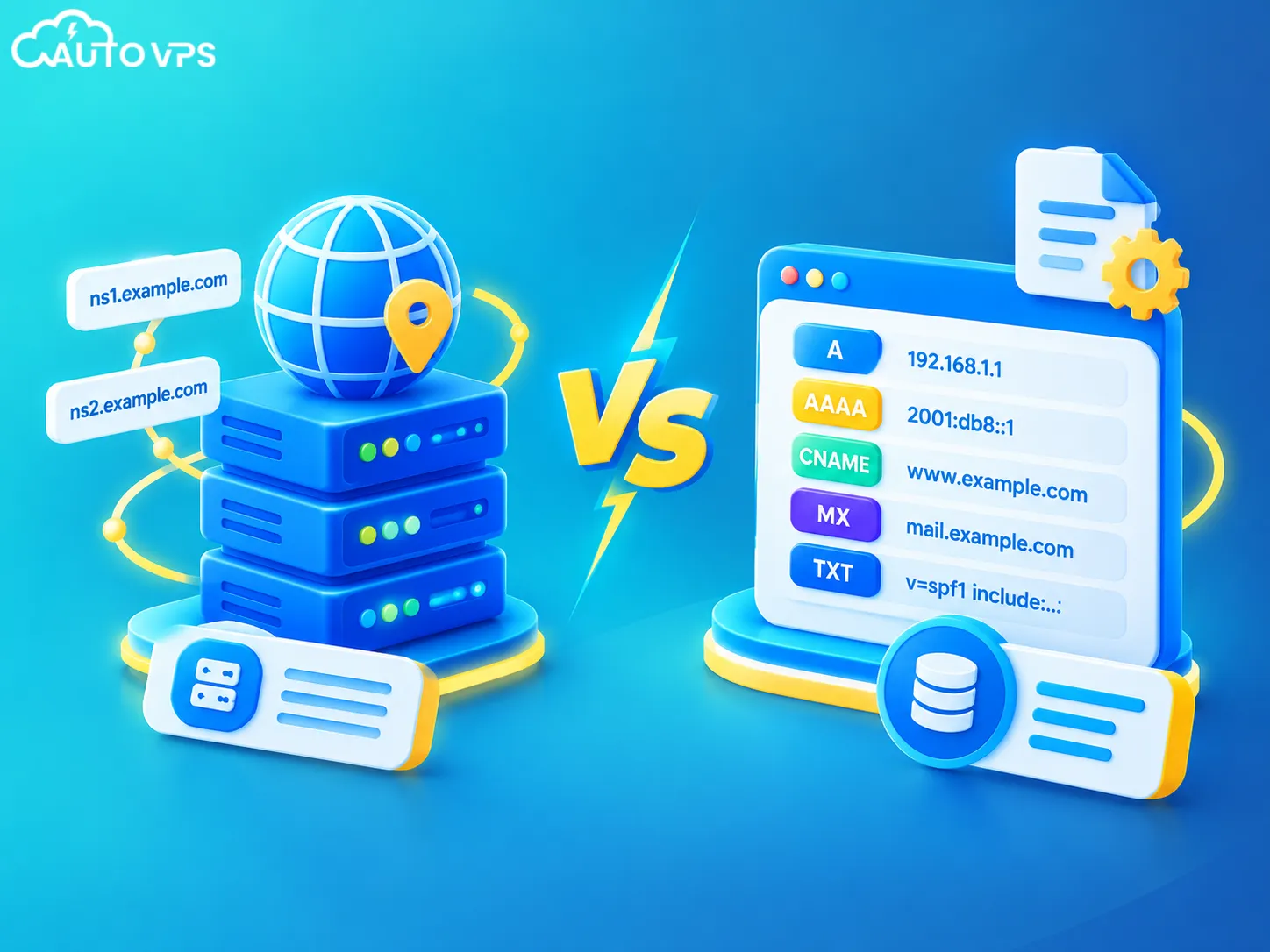 Phân Biệt NameServer Với DNS Record
