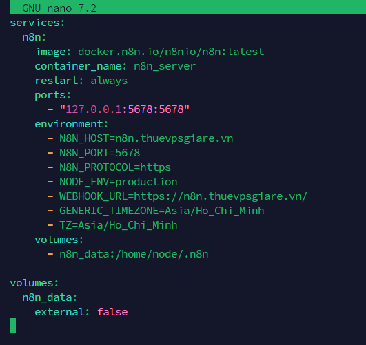 Soạn thảo tệp docker compose