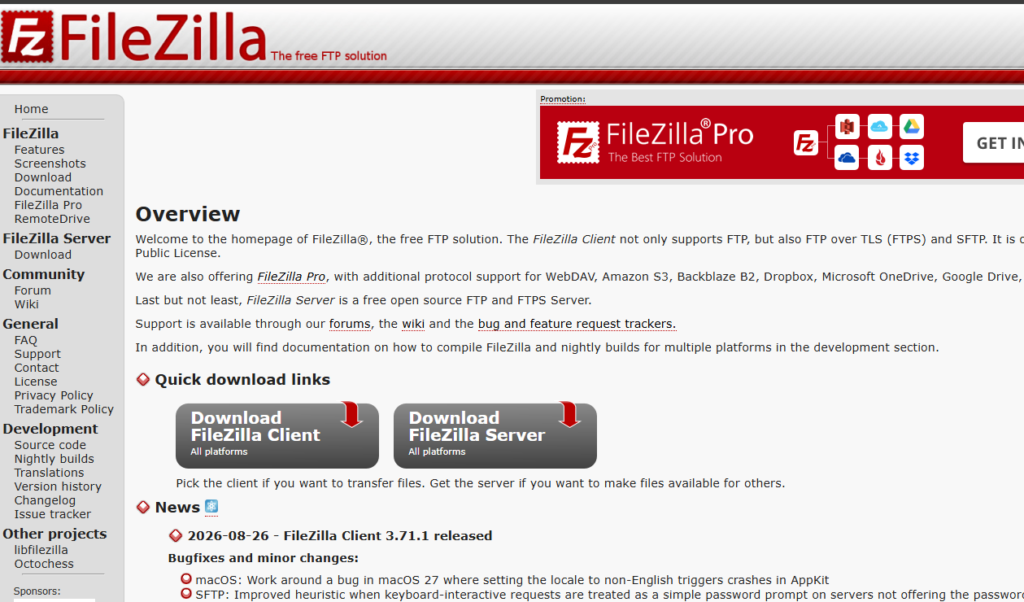 Tải và tiến hành cài đặt FileZilla Client