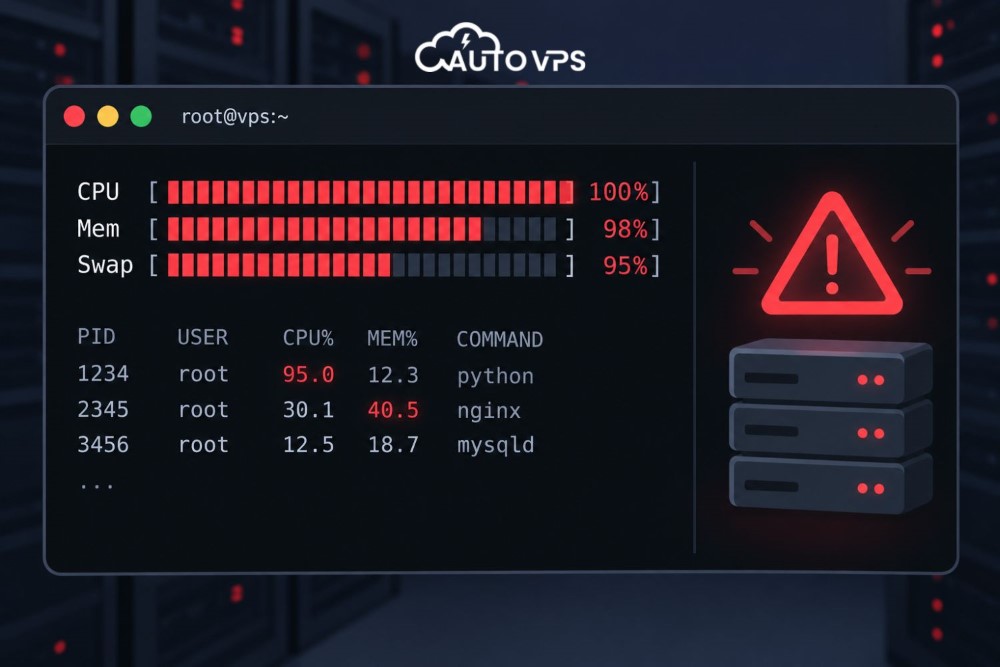 dấu hiệu VPS full tài nguyên