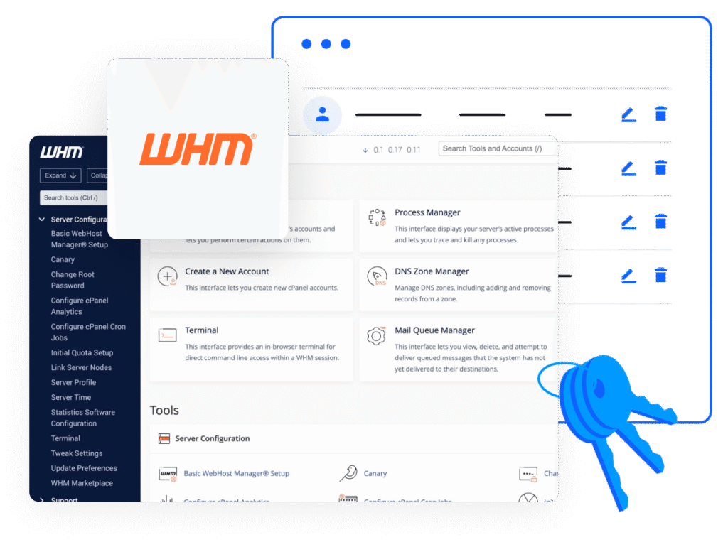 tính năng cốt lõi của Web Host Manager