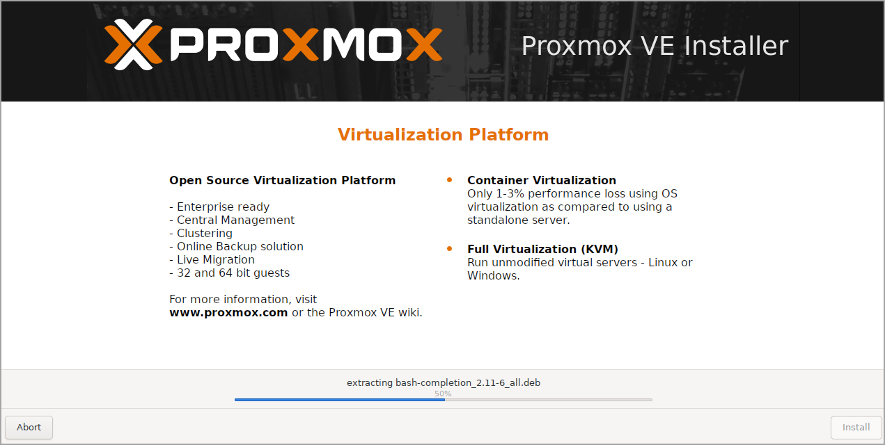 tính năng cốt lõi của hệ thống Proxmox VE