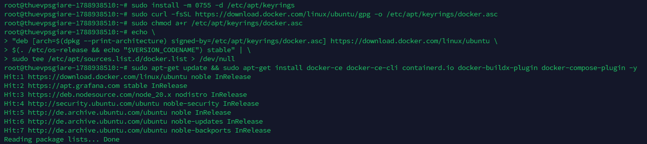 Cài đặt Docker Engine và Docker Compose