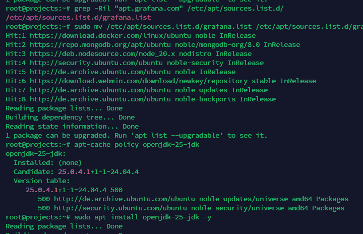 Cài đặt OpenJDK 25 trên Ubuntu