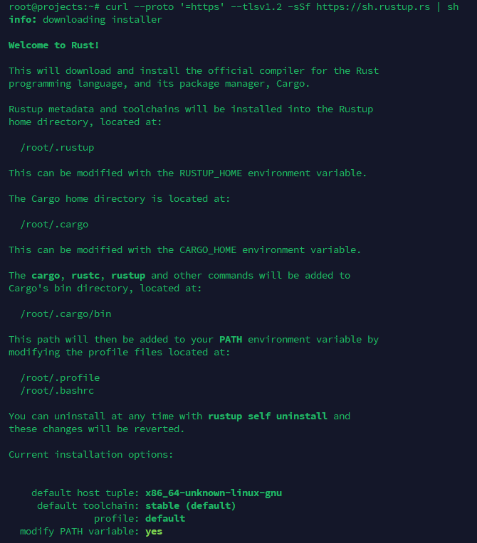 Cài đặt Rust trên Ubuntu