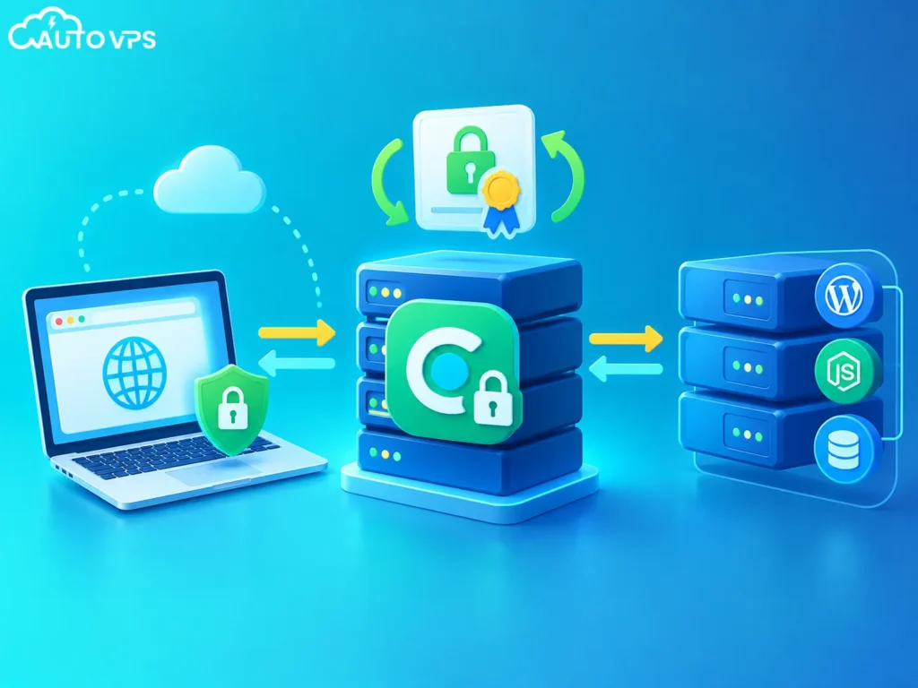 Cấu hình Reverse Proxy HTTPS tự động qua Caddy