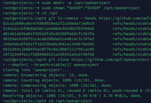OpenProject quản lý cấu trúc compose