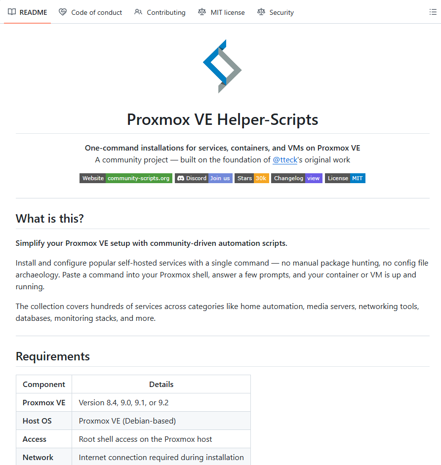Proxmox VE Helper Scripts