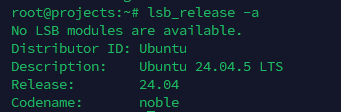 Sử dụng tiện ích LSB Release