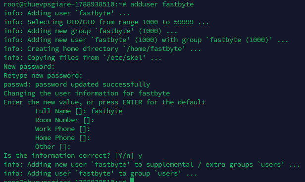 Tạo người dùng Linux