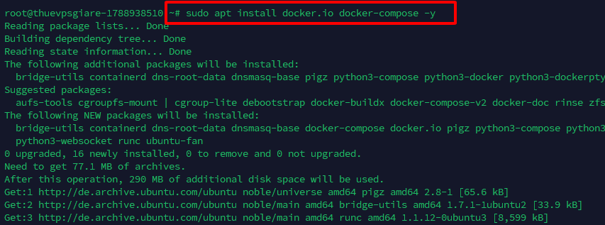 cài đặt bộ công cụ Docker Engine