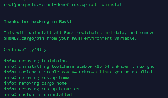 gỡ bỏ hoàn toàn Rust