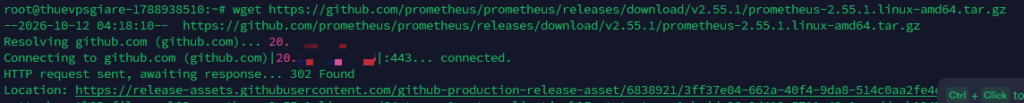 tải phiên bản Prometheus