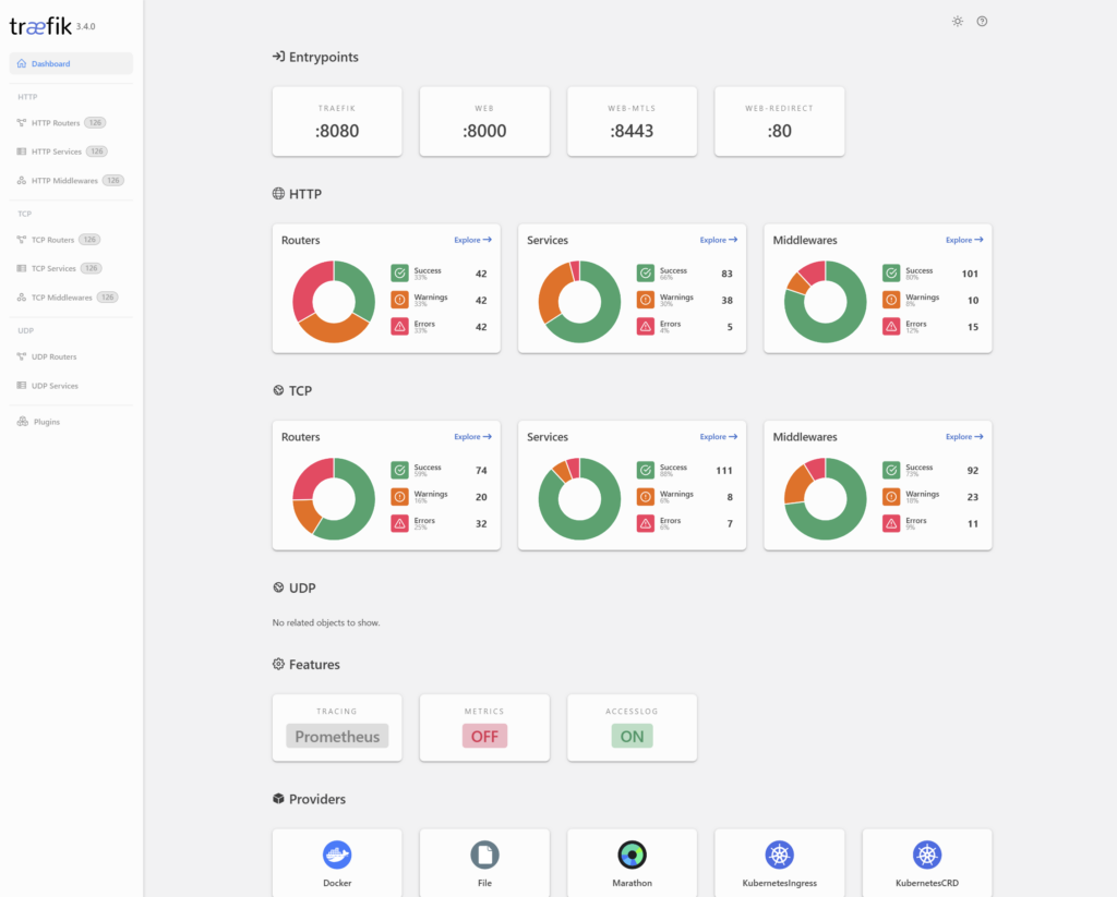 truy cập web UI của traefik