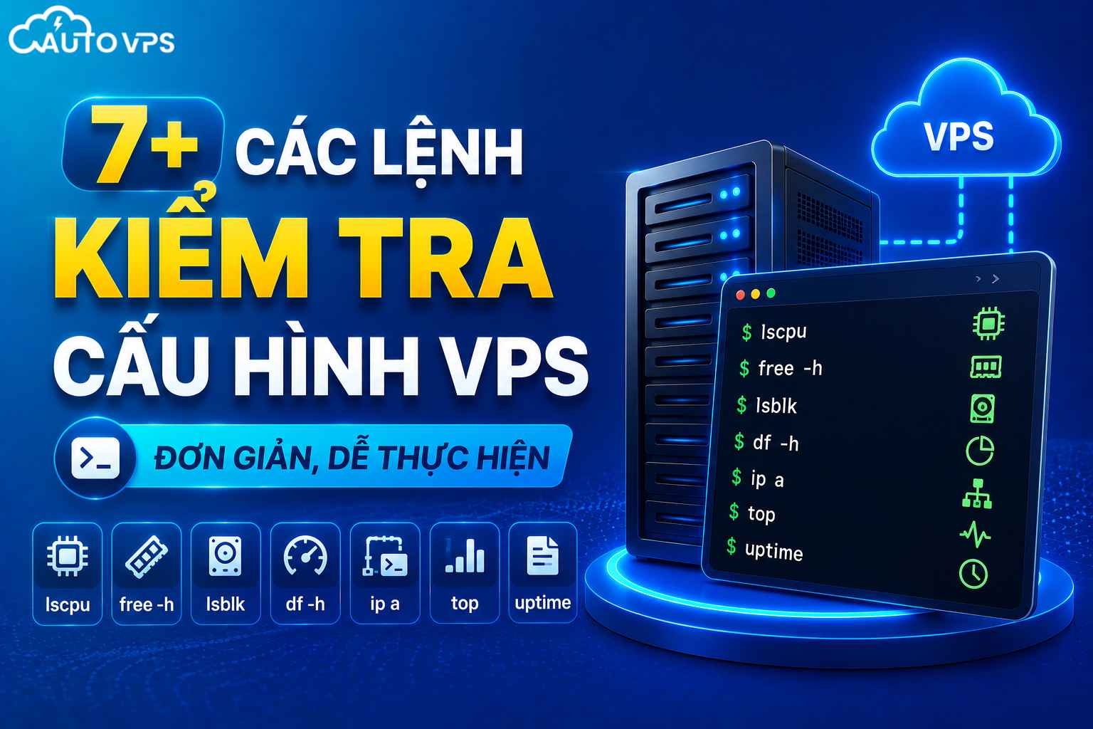 cách kiểm tra cấu hình vps