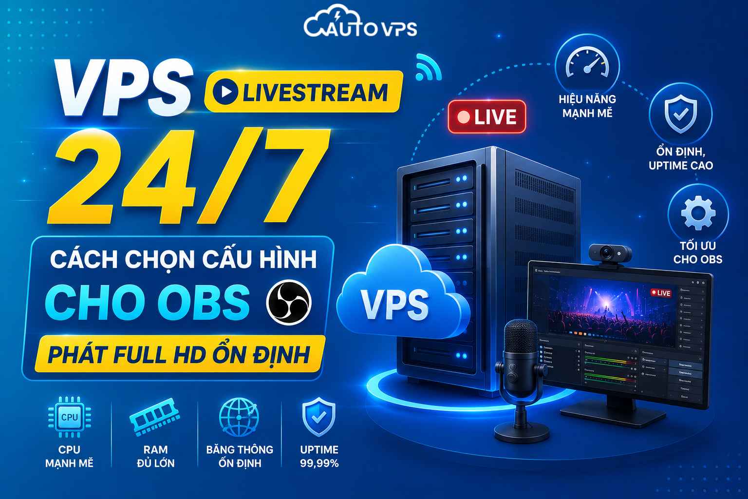 VPS Livestream 24 trên 7