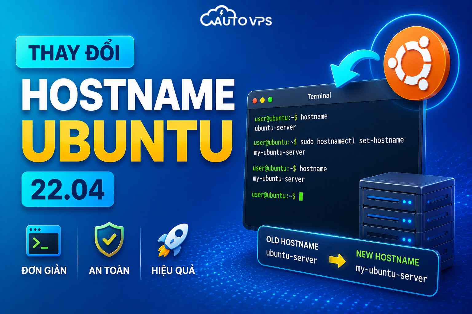 Hướng Dẫn Thay Đổi Hostname Ubuntu 22.04 Nhanh, Đúng Cách [2026]