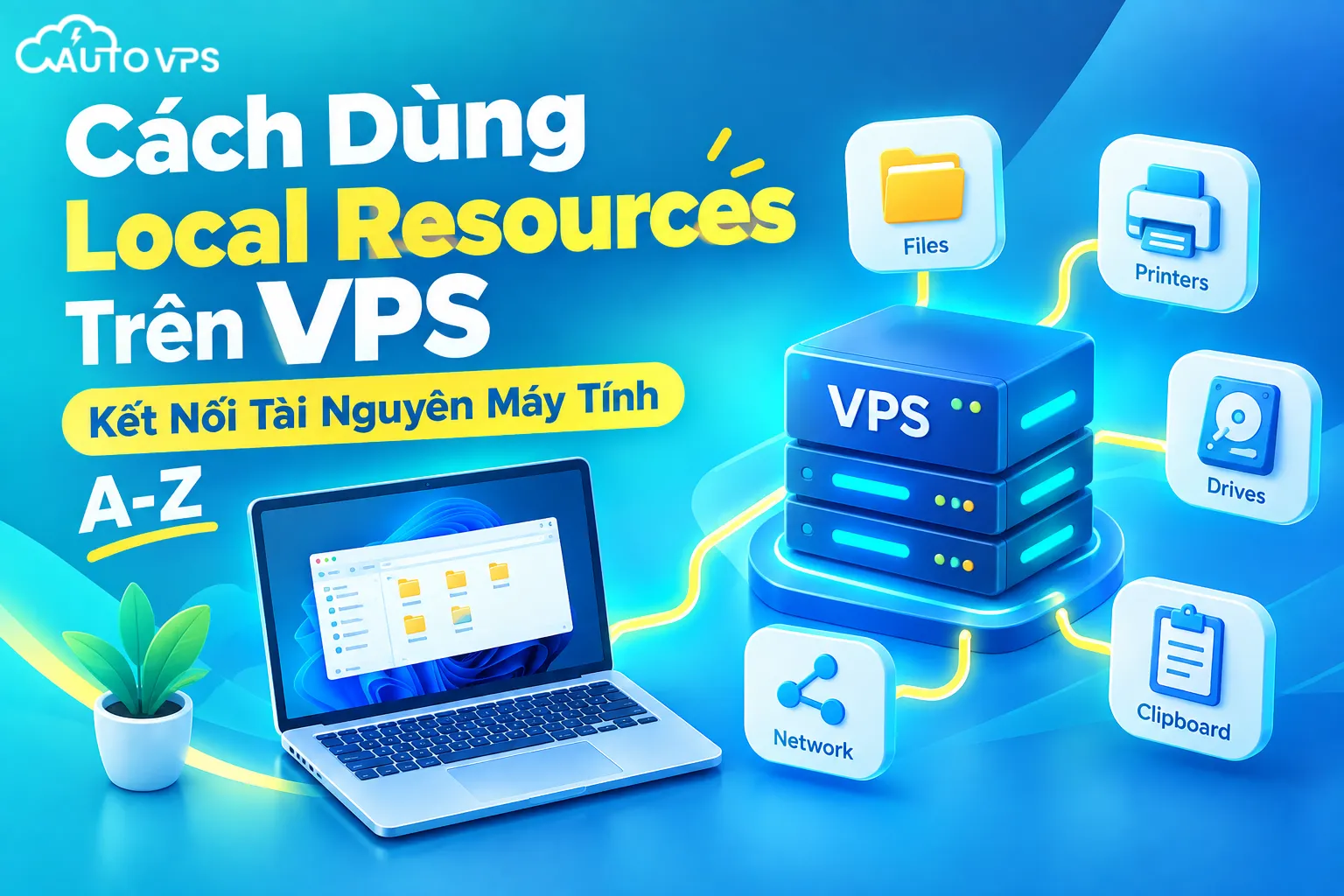 Cách Dùng Local Resources Trên VPS Kết Nối Tài Nguyên Máy Tính A-Z