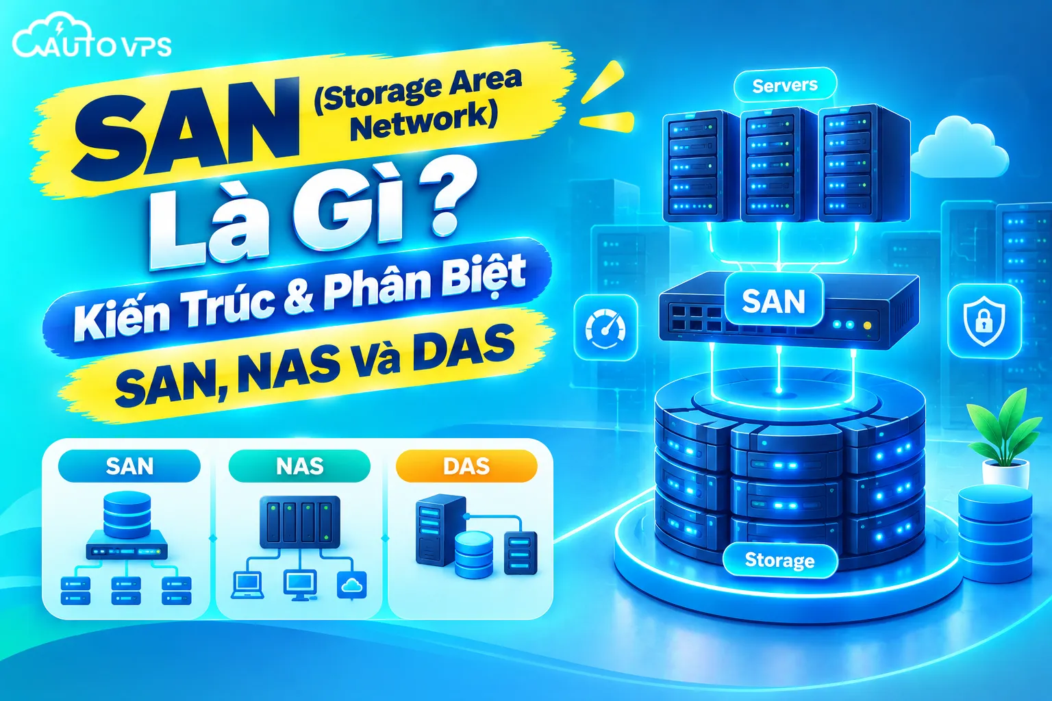 SAN (Storage Area Network) Là Gì? Kiến Trúc & Phân Biệt SAN, NAS Và DAS