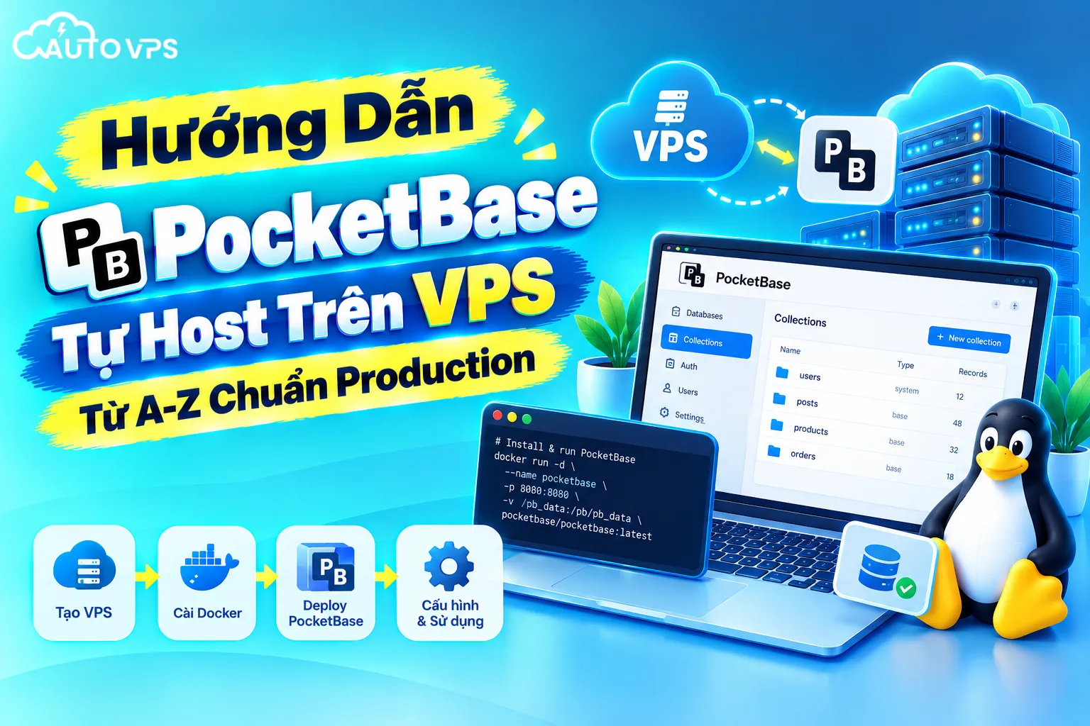 Hướng Dẫn Tự Host PocketBase Trên VPS Từ A-Z Chuẩn Production