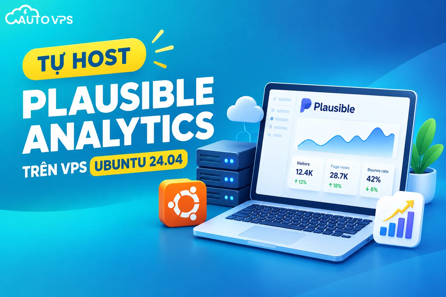 Tự host Plausible Analytics trên VPS Ubuntu 24.04|Đo Lường Nhẹ Dưới 1KB