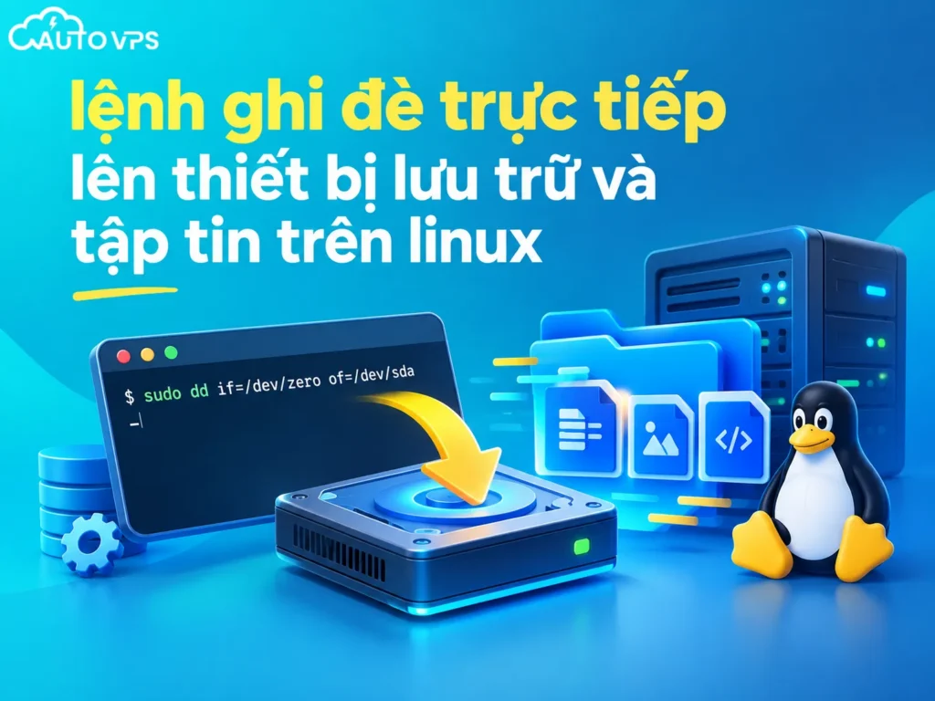 lệnh ghi đè trực tiếp lên thiết bị lưu trữ và tập tin