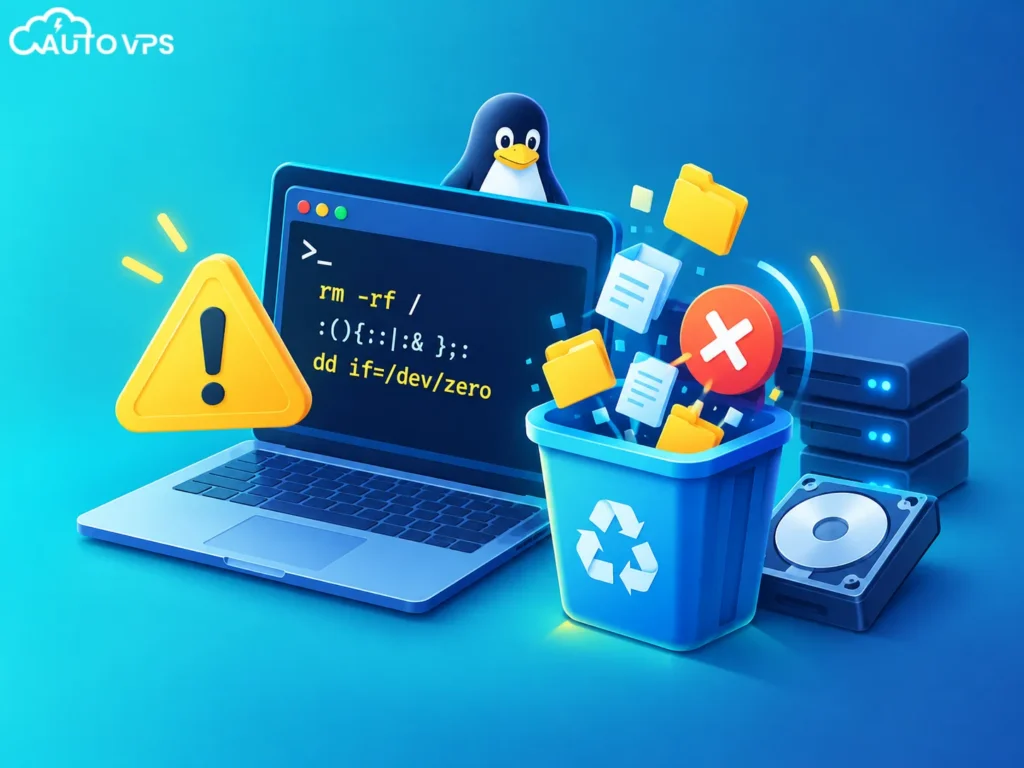 lệnh xóa dữ liệu và phá hủy hệ thống Linux